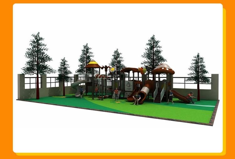 Factory Outlets Attractive Happy Full Function Amusement Park Plastic Outdoor Playground Tube Slide