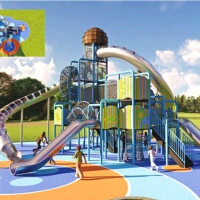 New Outdoor Stainless Steel Slide Climbing Park Community Playground Equipment