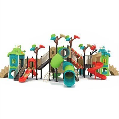 Outdoor Park Kids Playground Plastic Tree House Slide Equipment Kl24