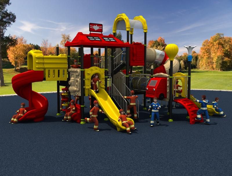 Fire Control Serie Outdoor Playground Children Slide Park Amusement Equipment