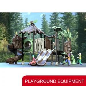 New Commercial Children Outdoor Playground Equipment with Plastic Slides
