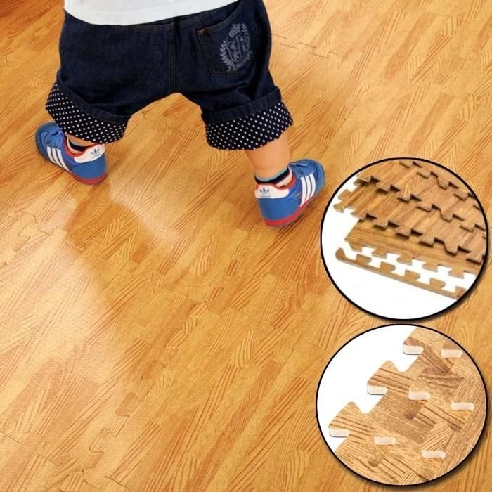 EVA Foam Interlocking Wood Puzzle Floor Mat