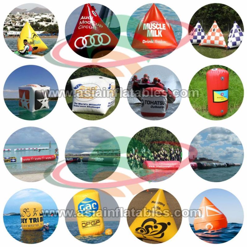 Custom Logo Available Inflatable Long Tube Inflatable Swim Buoys for Sale