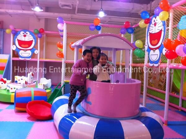 Plastic Kids Indoor Playground Equipment, Cute Kids Playground Electric Boat