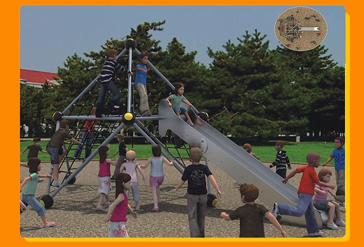 High Quality Amusement Park Outdoor Kids Climbing Net Wall Spider Tower Playgrounds