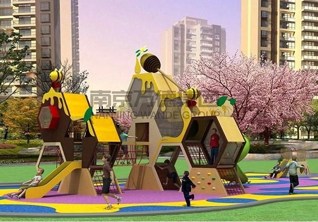 Amusement Park Playsets Kindergarten Kids Toy Children Water Park Slide Games Bee Club Outdoor Children Playground Equipment