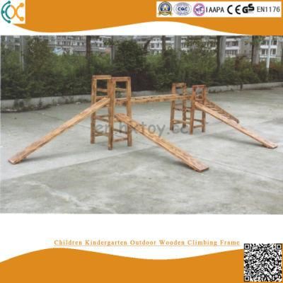 Wood Jungle Gyme Children Kindergarten Outdoor Wooden Climbing Frame Equipment