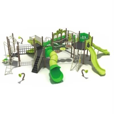 Outdoor Children&prime;s Amusement Park Plastic Slide Playground Swing Set