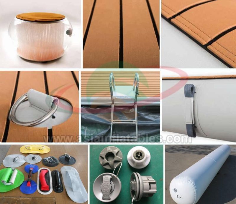 4X2X0.2m Teak Drop Stitch Jetski Anti Slip Inflatable Floating Platform