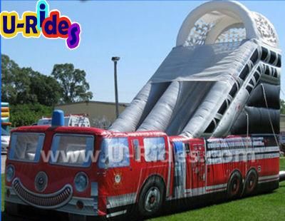 Hot Sale Inflatable Fire Truck Slide Inflatable Bouncer Slide for Event and Rental