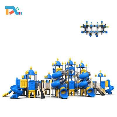 Outdoor Combined Plastic Slide Set Royal Palace Series Equipment Outdoor Playground for Children