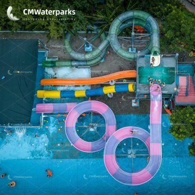 Factory Direct Sales Water Park Fiberglass Water Slide Combination Slides for Adult