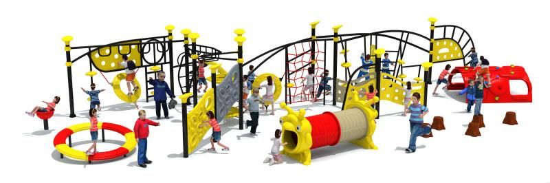 Children Outdoor Climbing Nets Playground with Rope Structure Vertical Climber Exercise