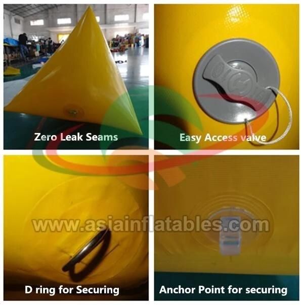 Advertising PVC Air Sealed Inflatable Safety Cone Buoys for Water Park