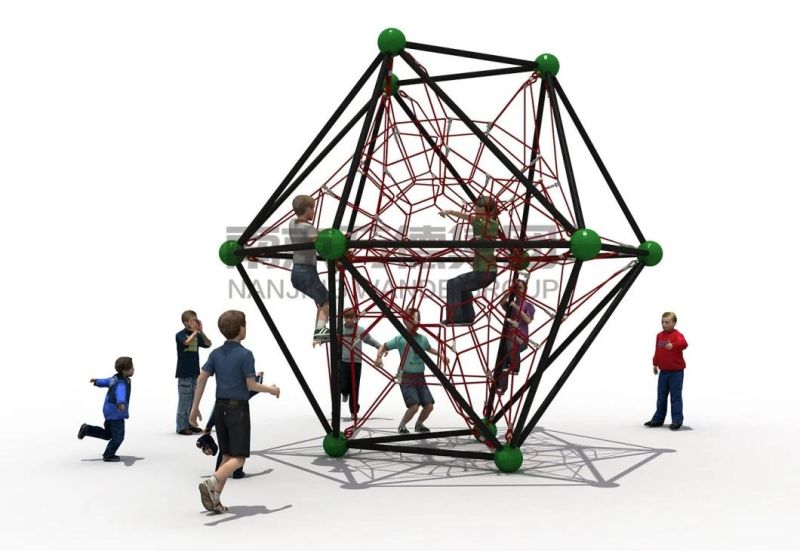 GS TUV Standard Amusement Park Playsets Kindergarten Kids Toy Children Plastic Slide Games Outdoor Children Space Climbing Rope Playground Equipment