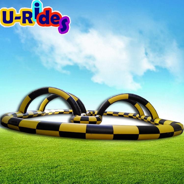 Wholesale sport games zorb ball race track inflatable go kart track rental