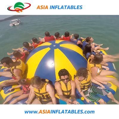 Water Park Equipment Inflatable Flying Disco Boat, Human Inflatable Water Game