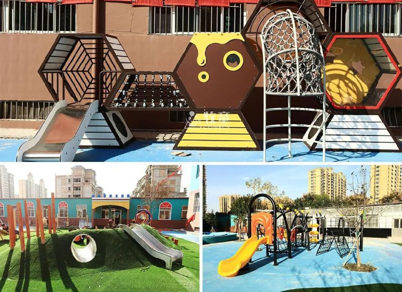 Cheaper Price Newest Outdoor Exercise Playground Equipment with Slide