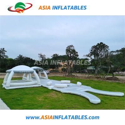 Outdoor Inflatable Tents Inflatable Floating Mat with Roof Tent Inflatable Floating Lounge