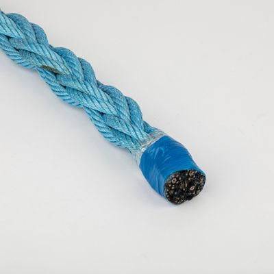 Fishing and Vessel 8 Strand Braided 1000m Length PP Combinated Rope with Steel Wire for Deep Sea