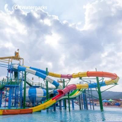 Customizable Water Park Equipment Fiberglass Water Slide Water House Aqua Tower Water Games