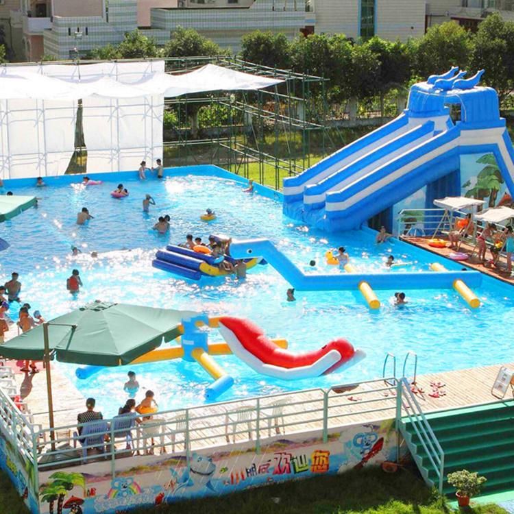 Multi Person Inflatable Water Slide Water PVC Inflatable Park for Kids