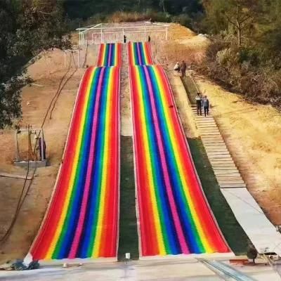 Large Adult Outdoor Grass Rainbow Slide Kids Park Playground Equipment