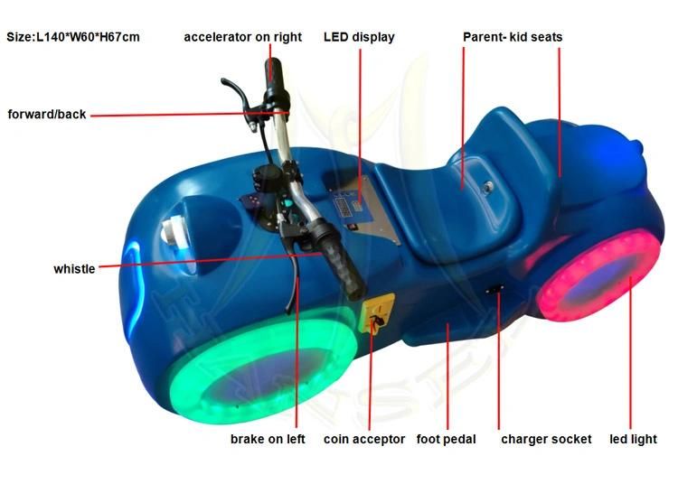 Hansel Outdoor Amusement Park Rides Amusement Motorcycle Eletrcic for Shopping Mall