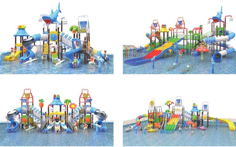 Customized Adult Water Park Fiberglass Slide Kids Playground Equipment