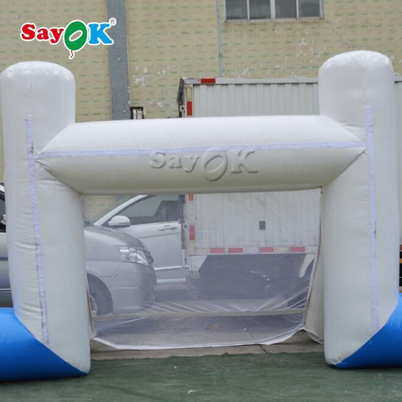 Blue Inflatable Football Arena Inflatable Soccer Game with 6 Doors