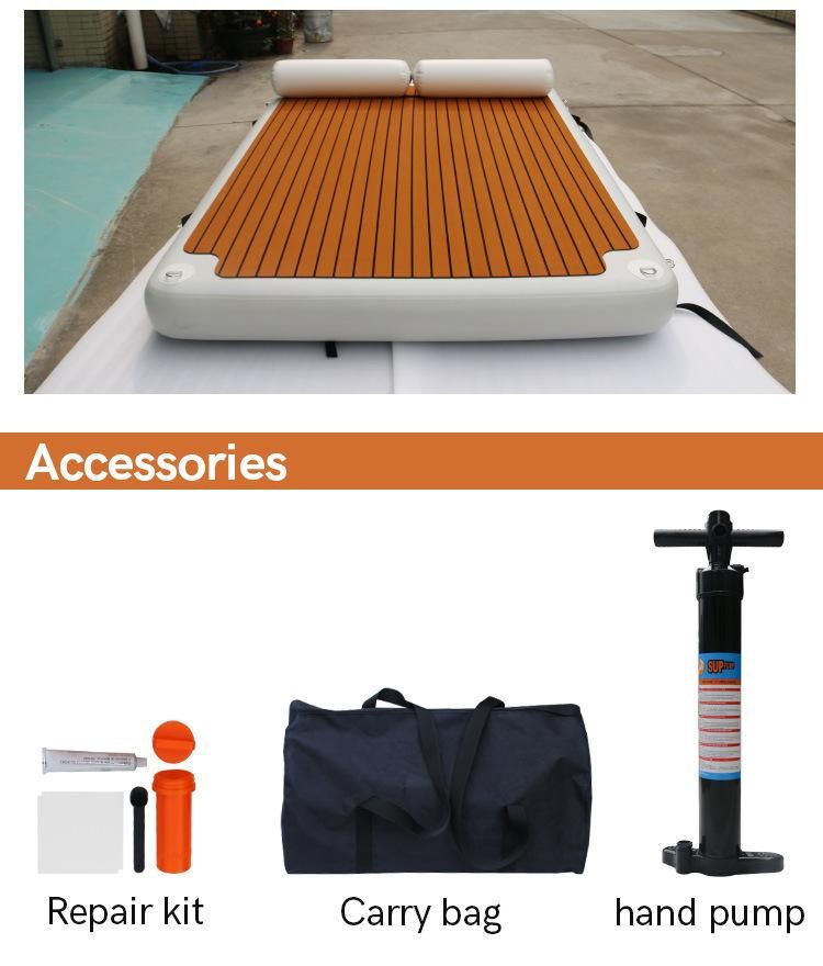 Water Sports Pontoon Inflatable Floating Island Floating Pontoon Dock