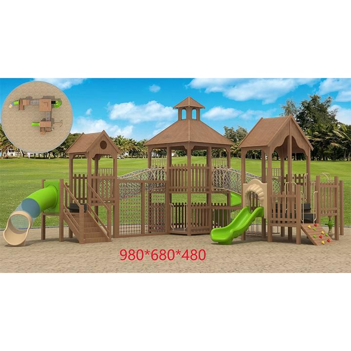 Outdoor Wooden Playground Equipment for Backyard and Amusement Park