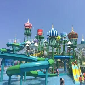 2020 New Water Park Design with Kids Water Slides and Water Plays