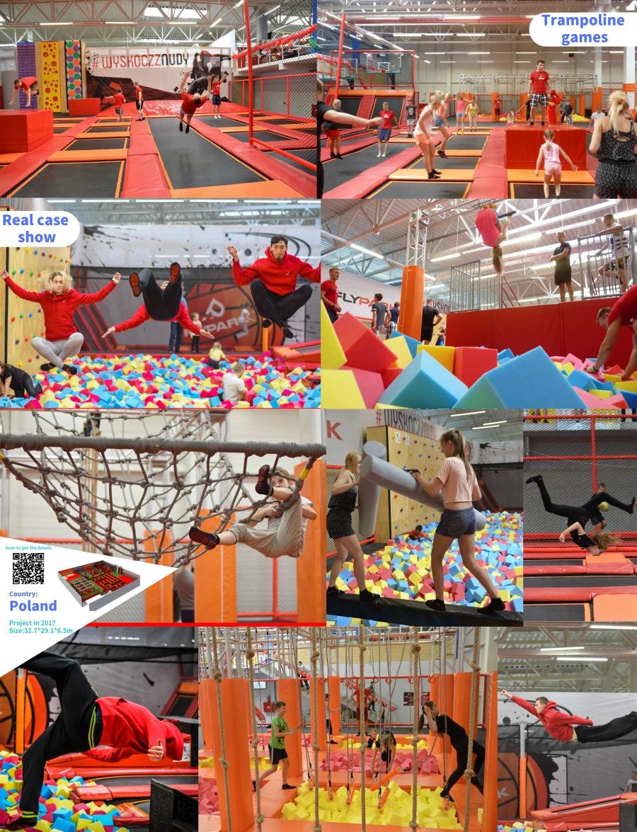 Children Gym Basketball and Slides Kids Trampoline Park