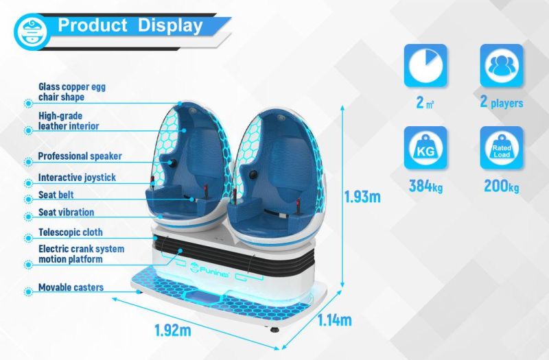 2 Seats 9d Egg Vr Chair Cinema Simulator