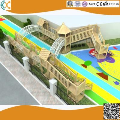 Preschool Outdoor Adventure Wooden Playground for Children