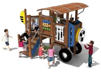 PE Board Plane Car Excavator Vending Shop Shape Outdoor Slides Equipment Amusement Park Kids Paradise Playground for Sale