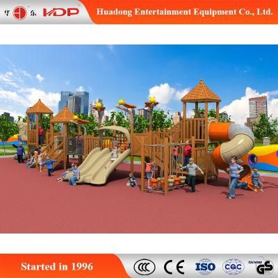 Kids Wooden Children Outdoor Play Funny Slides (HD-MZ037)