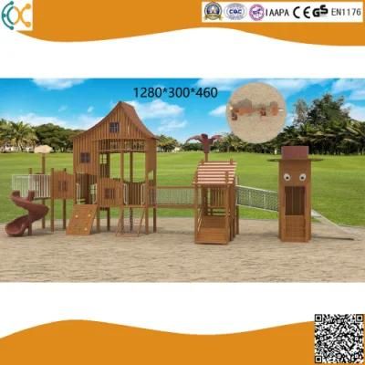 Attractive Design Outdoor Wooden Playground Equipment in Amusement Park