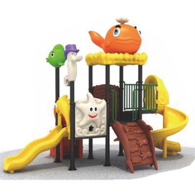 Community Outdoor Playground Plastic Slide Kids Amusement Park Equipment 275b