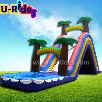 Hot Sale Tropical Inflatable Water Slide Inflatable Bouncer Slide with Pool for Kids and Adults