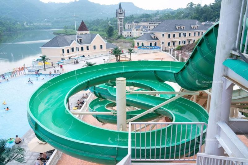 Customized Fiberglass Water Park Water Slide Equipment Shehong Luohu Water World