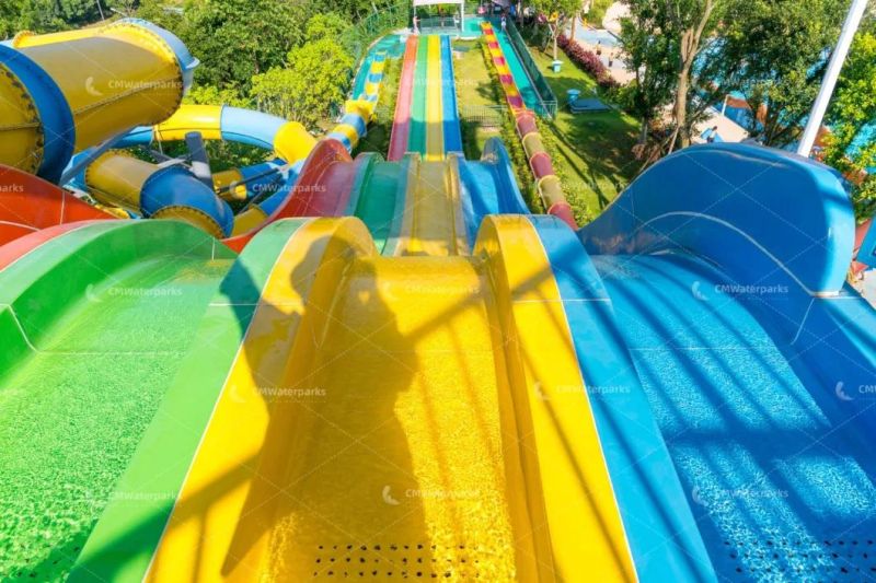 Customized Fiberglass Water Slide Outdoor Water Park for Kids Adult