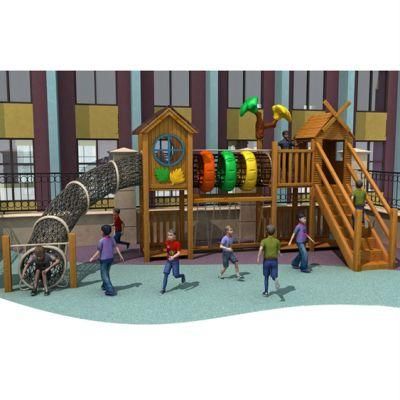 Customized Park Wooden Slide Climbing Outdoor Kids Playground Equipment Ym87