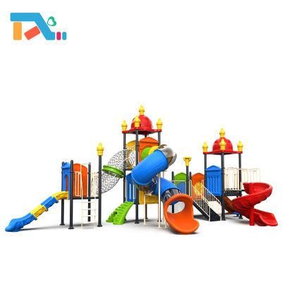 Royal Palace Theme Kids Plastic Slide Outdoor Playground Equipment