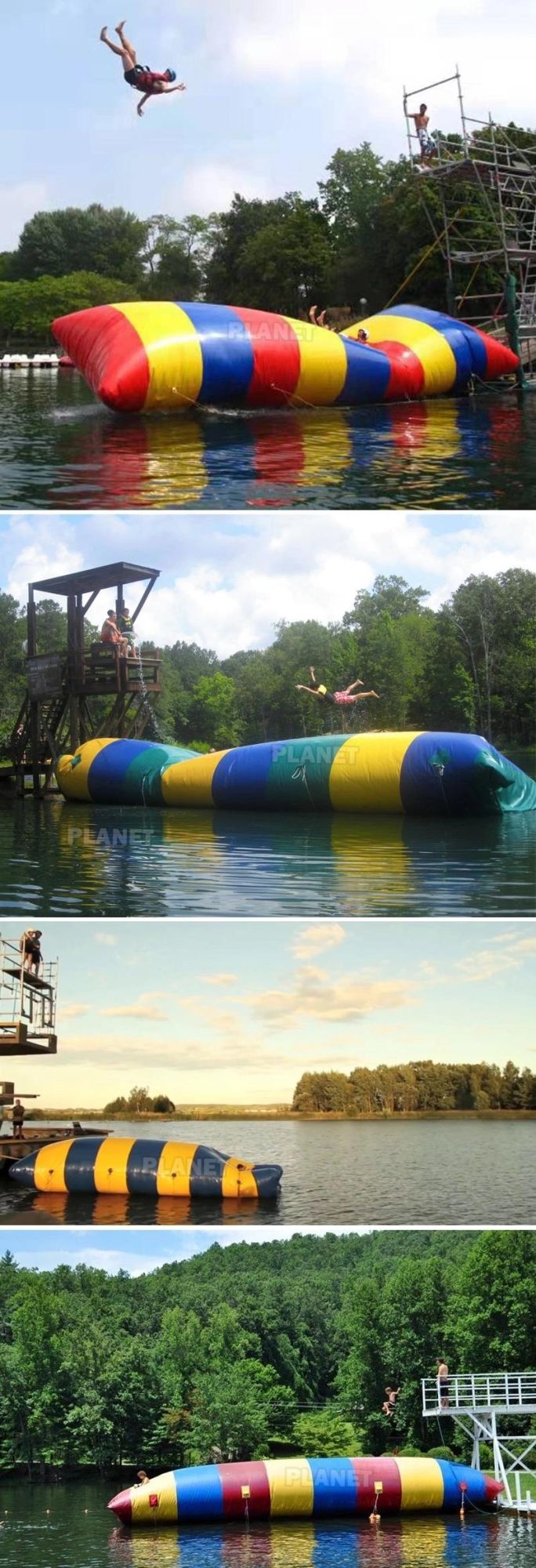 Hot Summer Lake Water Catapult Blob Inflatable Floating Jumping Airbag