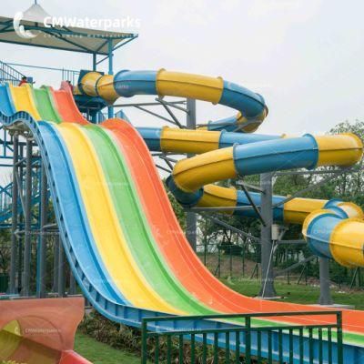 Hot Sale Water Park Equipment Fiberglass Mat Slide Water Slide Outdoor Playground Equipment