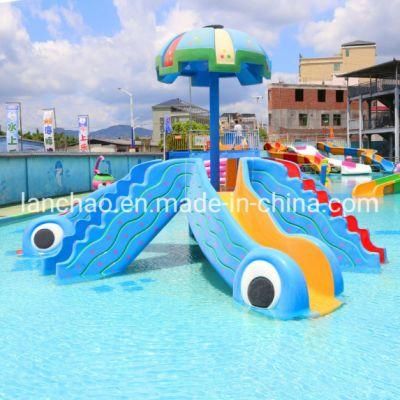 Outdoor Kids Water Park Playground Fiberglass Octopus Slide