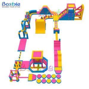 Exciting Jumping Water Obstacle Inflatable Used Amusement Fun Park Equipment