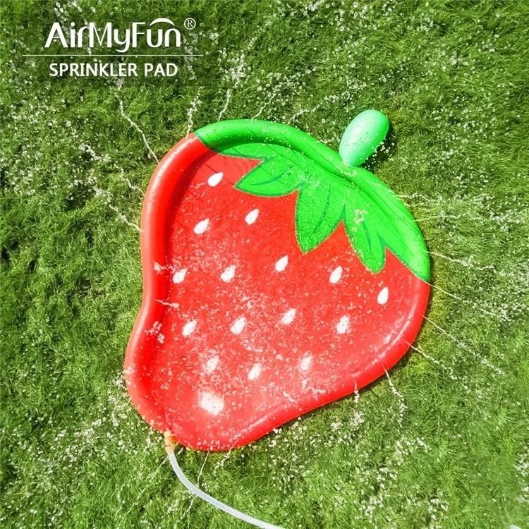 PVC Inflatable Strawberry Sprinkler Pad Water Splash Mat